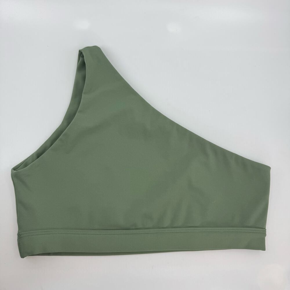 Set Active Luxform sport bra top one shoulder green - medium